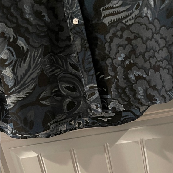 LOFT Blue and Black Patterned Dress - Picture 3 of 11